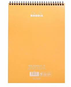 Cuaderno de espiral con puntos naranja 14,8x21cm Rhodia