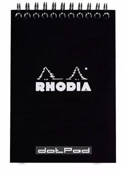 Cuaderno de espiral con puntos negro 10,5x14,8cm Rhodia