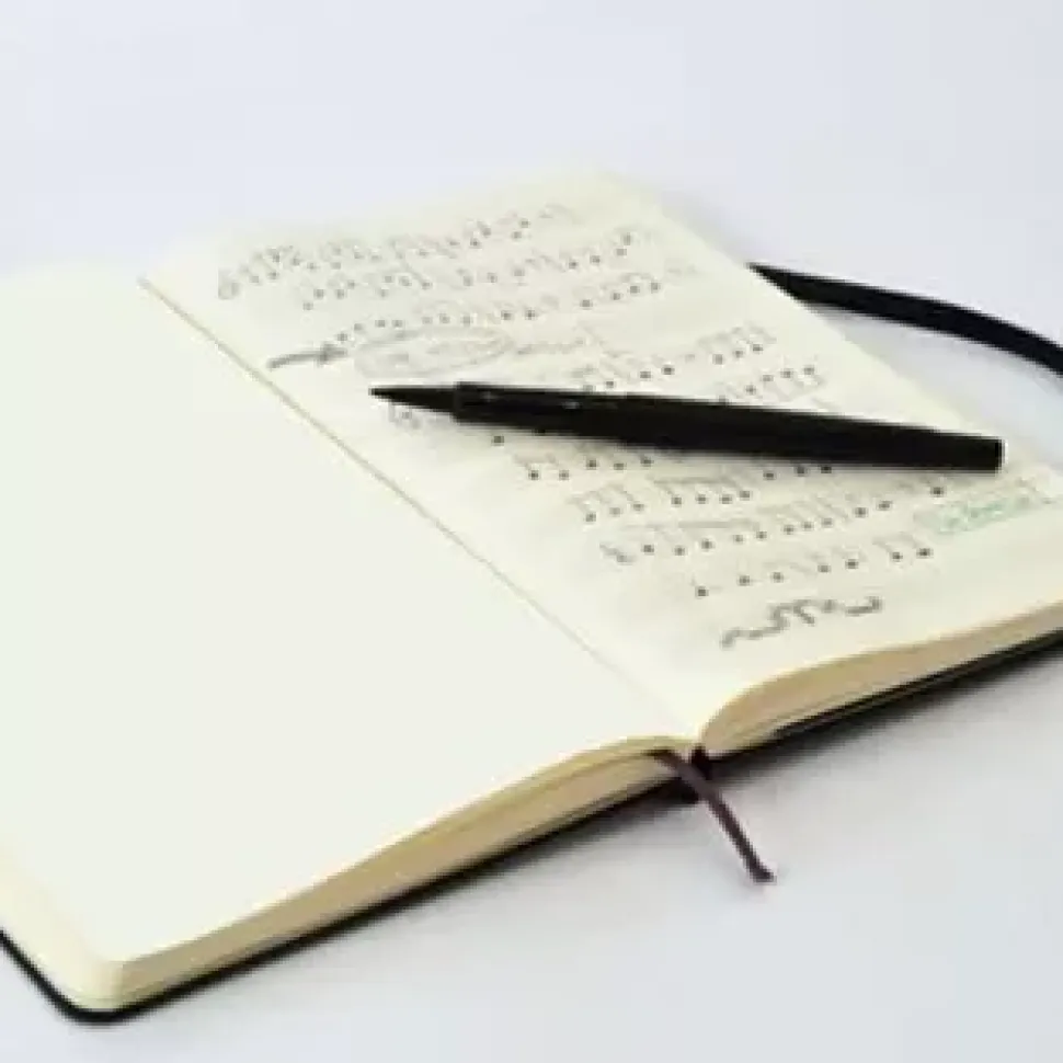 Cuaderno de música Negro tapa dura Moleskine 13x21cm