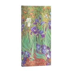 Cuaderno de tapa dura Delgado rayado Lirios de Van Gogh Paperblanks 9,5x18cm 85g/m²