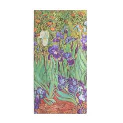 Cuaderno de tapa dura Delgado rayado Lirios de Van Gogh Paperblanks 9,5x18cm 85g/m²