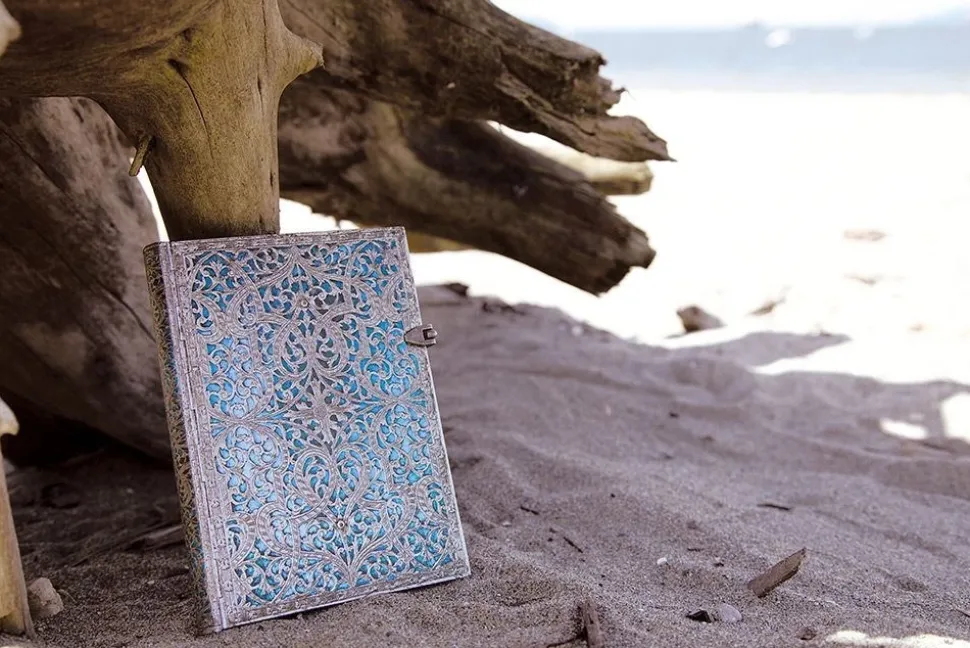 Cuaderno de tapa dura Grande liso Azul Maya Paperblanks 20,5x30cm 120g/m²
