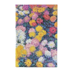 Cuaderno de tapa dura Midi punteado Crisantemos de Monet Paperblanks 13,5x21cm 120g/m²