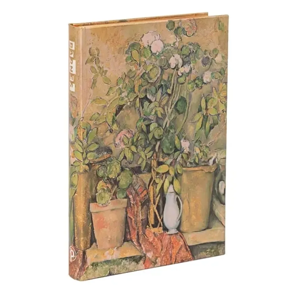 Cuaderno de tapa dura Midi liso Macetas de Terracota y Flores de Cezanne Paperblanks 12x18cm 120g/m²