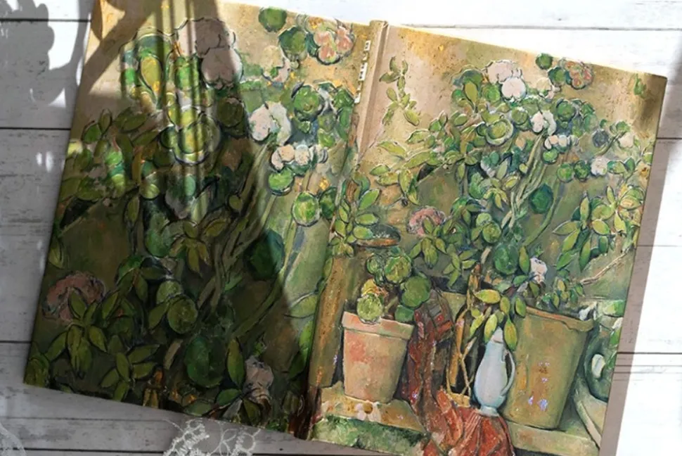Cuaderno de tapa dura Midi liso Macetas de Terracota y Flores de Cezanne Paperblanks 12x18cm 120g/m²