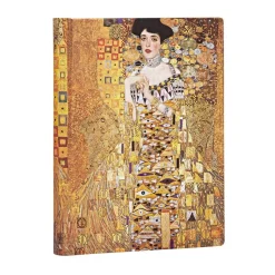 Cuaderno de tapa dura Midi rayado Centenario de Klimt, Retrato de Adele Paperblanks 12x18cm 120g/m²