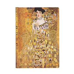 Cuaderno de tapa dura Midi rayado Centenario de Klimt, Retrato de Adele Paperblanks 12x18cm 120g/m²