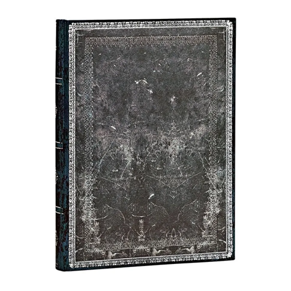 Cuaderno de tapa dura Midi rayado Acero Medianoche Paperblanks 12x18cm 120g/m²