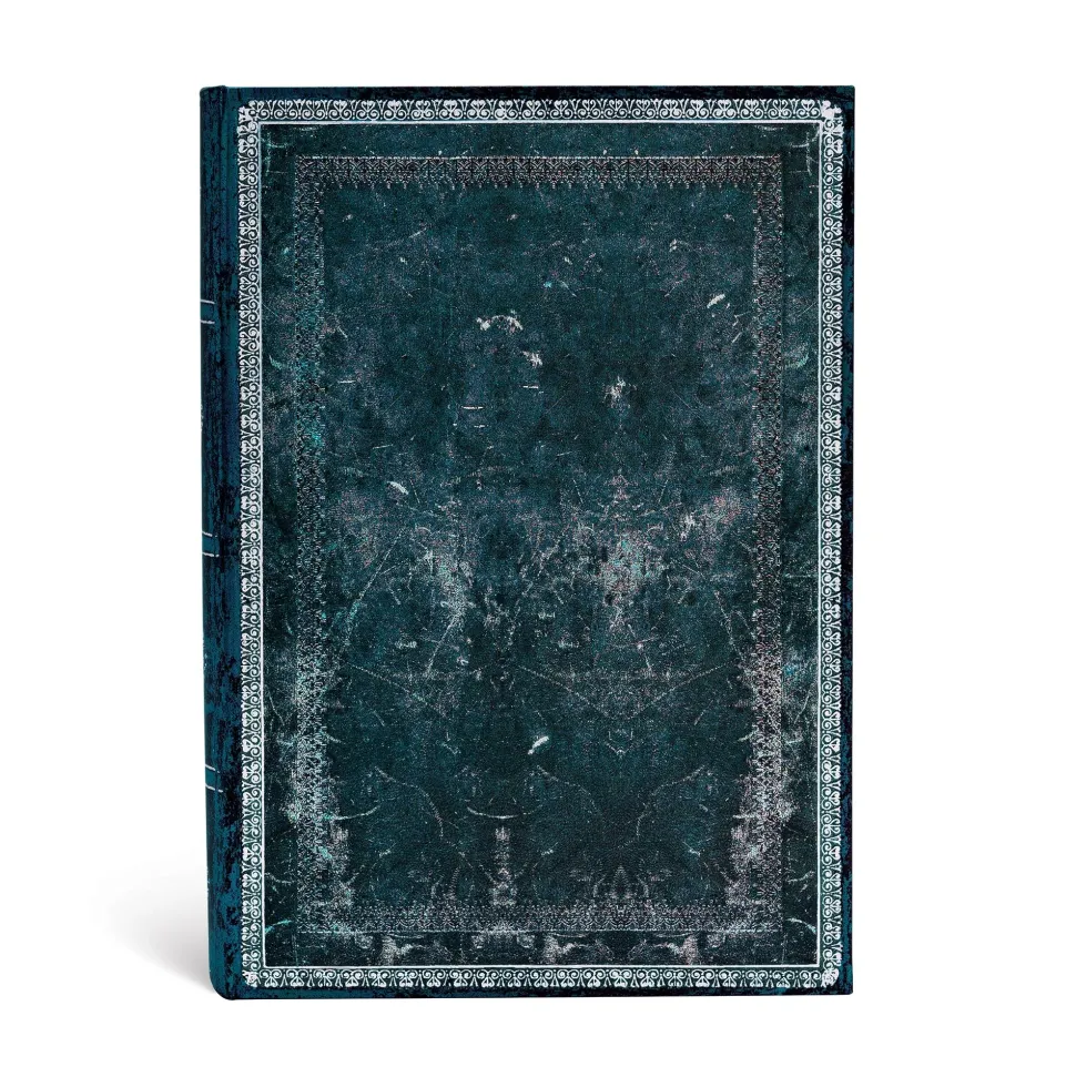 Cuaderno de tapa dura Midi rayado Acero Medianoche Paperblanks 12x18cm 120g/m²