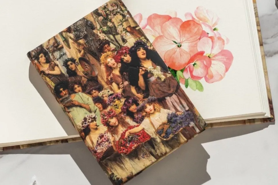 Cuaderno de tapa dura Mini rayado Primavera Paperblanks 9x14cm 85g/m²