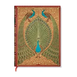 Cuaderno de tapa dura Ultra liso Hafiz’s Peacocks Paperblanks 17,5x23cm 120g/m²