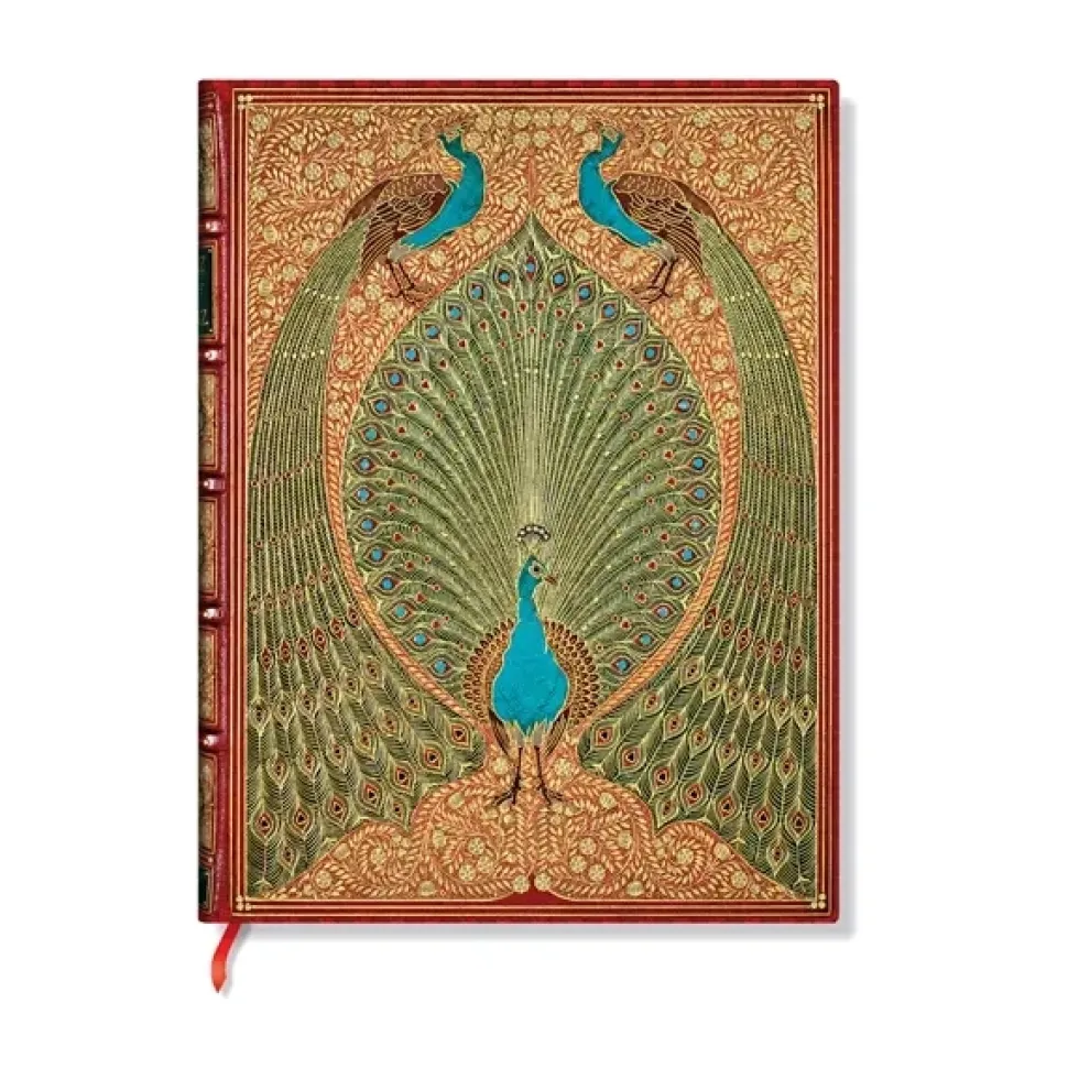 Cuaderno de tapa dura Ultra liso Hafiz’s Peacocks Paperblanks 17,5x23cm 120g/m²