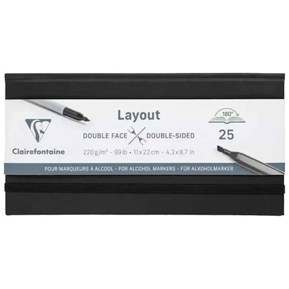 Cuaderno Dibujo Negro Clairefontaine 11x22cm