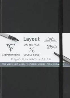 Cuaderno Dibujo Negro Clairefontaine 15x21cm