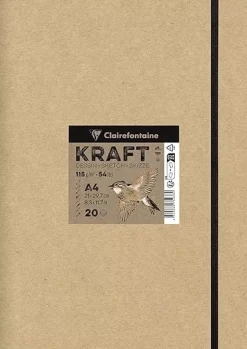 Cuaderno dibujo Sketchbook Kraft Clairefontaine 21x29cm