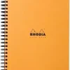 Cuaderno Espiral Cuadrícula Naranja Rhodia A5