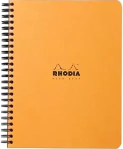 Cuaderno Espiral Cuadrícula Naranja Rhodia A5