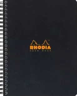 Cuaderno Espiral Líneas Negro Rhodia A5