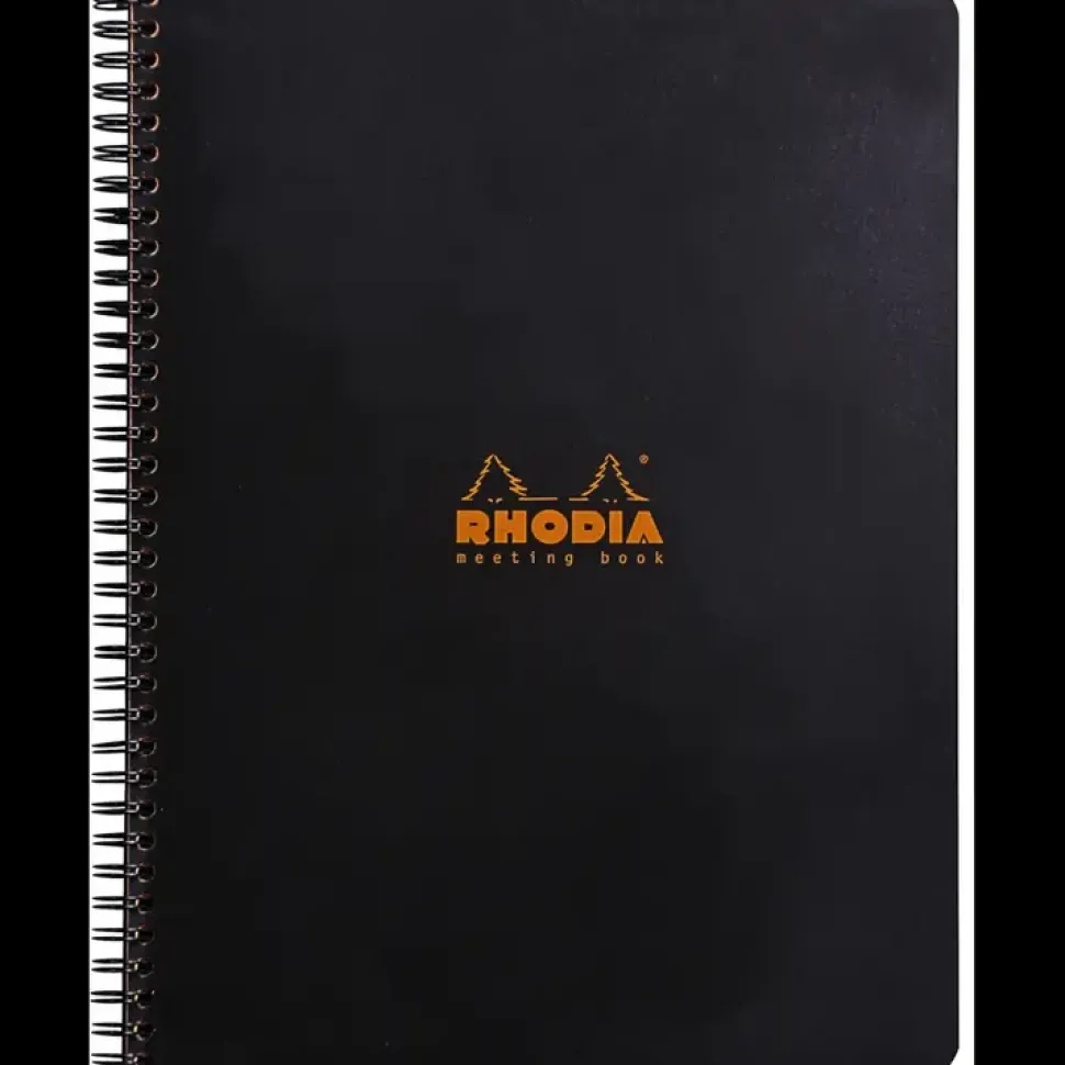 Cuaderno Espiral Meeting Book Negro Rhodia A4