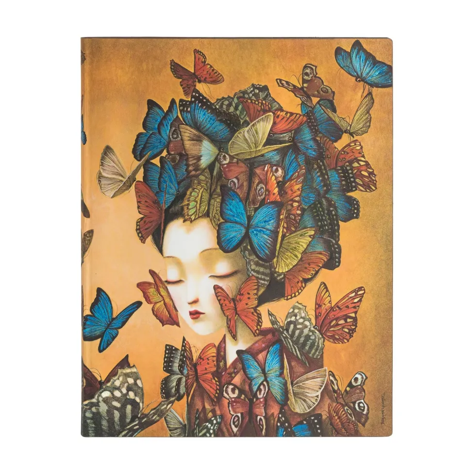 Cuaderno Flexi Ultra liso Madame Butterfly Paperblanks 17,5x23cm 100g/m²