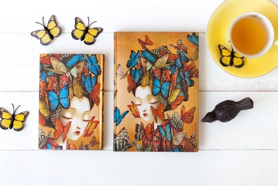 Cuaderno Flexi Ultra liso Madame Butterfly Paperblanks 17,5x23cm 100g/m²