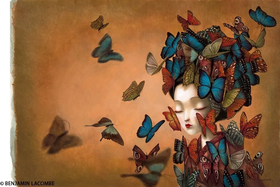 Cuaderno Flexi Ultra liso Madame Butterfly Paperblanks 17,5x23cm 100g/m²