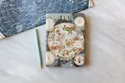 Cuaderno Flexi Ultra rayado Planisferio Celeste Paperblanks 17,5x23cm 100g/m²