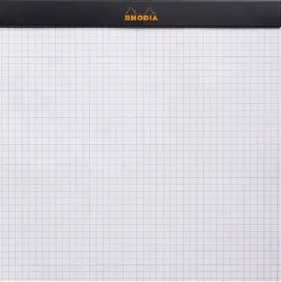 Cuaderno Grapado Cuadrícula Negro Rhodia 21x21cm