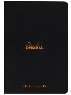 Cuaderno grapado lateral con puntos Negro A5 Rhodia