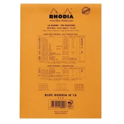 Cuaderno hojas con cuadrícula naranja Plus Rhodia A5