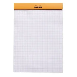 Cuaderno hojas con cuadrícula naranja Plus Rhodia A5