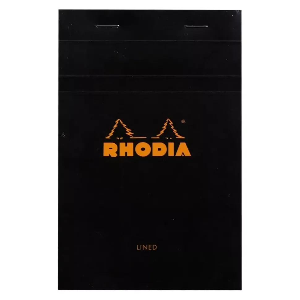 Cuaderno hojas con líneas negro Plus Rhodia 11x17cm