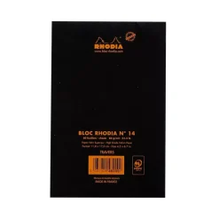 Cuaderno hojas con líneas negro Plus Rhodia 11x17cm
