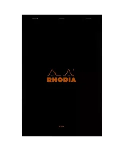 Cuaderno hojas en blanco cubierta negra A5 Rhodia