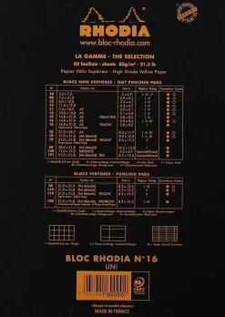 Cuaderno hojas en blanco cubierta negra A5 Rhodia