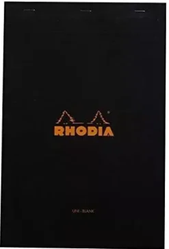 Cuaderno hojas lisas negro A4 Plus Rhodia