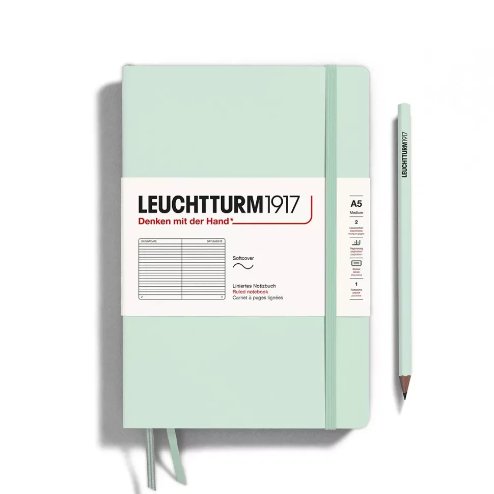 Cuaderno Medium Mint tapa Blanda Leuchtturm1917 A5