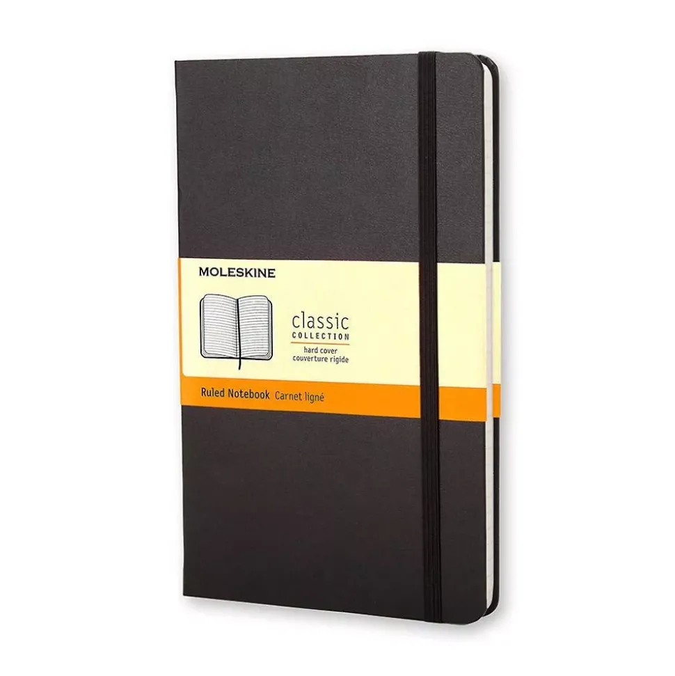 Cuaderno Negro Clásico Tapa Dura Rayas 9x14cm Moleskine