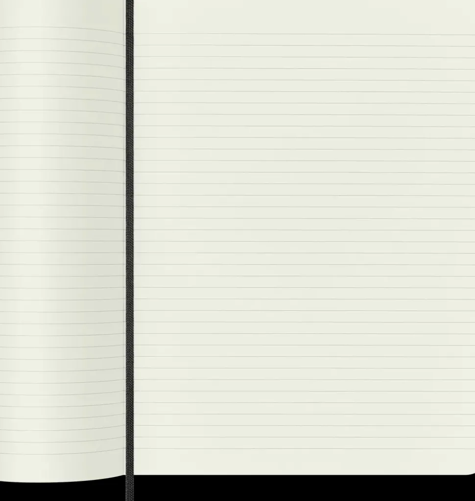 Cuaderno Negro Clásico Tapa Blanda Rayas 19x25cm Moleskine