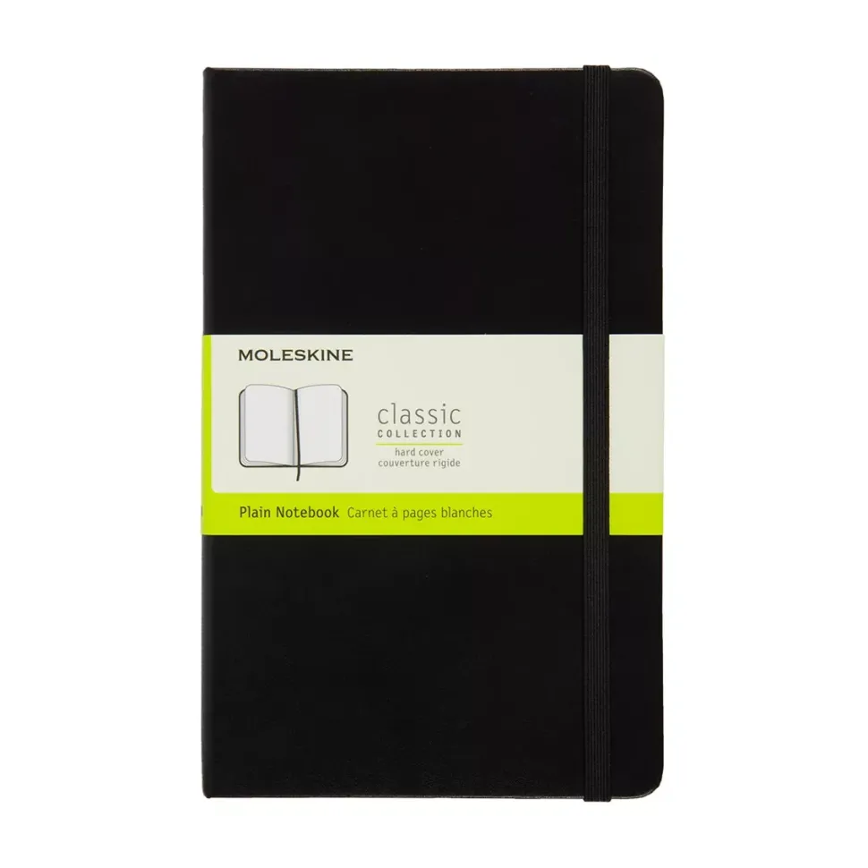 Cuaderno Negro Clásico Tapa Dura Lisa 13x21cm Moleskine