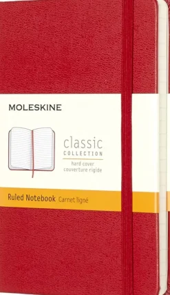 Cuaderno Rojo Clásico Tapa Dura Rayas 9x14cm Moleskine