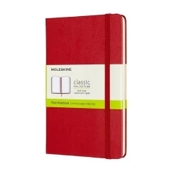 Cuaderno rojo escarlata tapa dura lisa Classic Moleskine 11x17cm