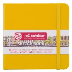 Cuaderno Sketch Book Amarillo Dorado 140 g/m² Art Creation 12x12cm