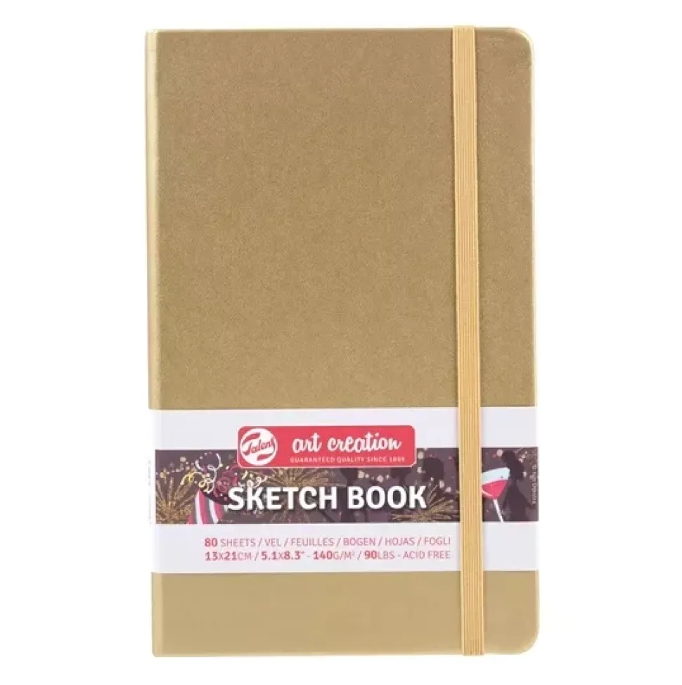Cuaderno Sketch Book Oro Blanco 140 g/m² Art Creation 13x21cm