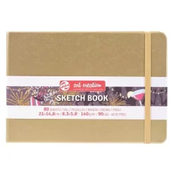 Cuaderno Sketch Book Oro Blanco 140 g/m² Art Creation 21x14,8cm