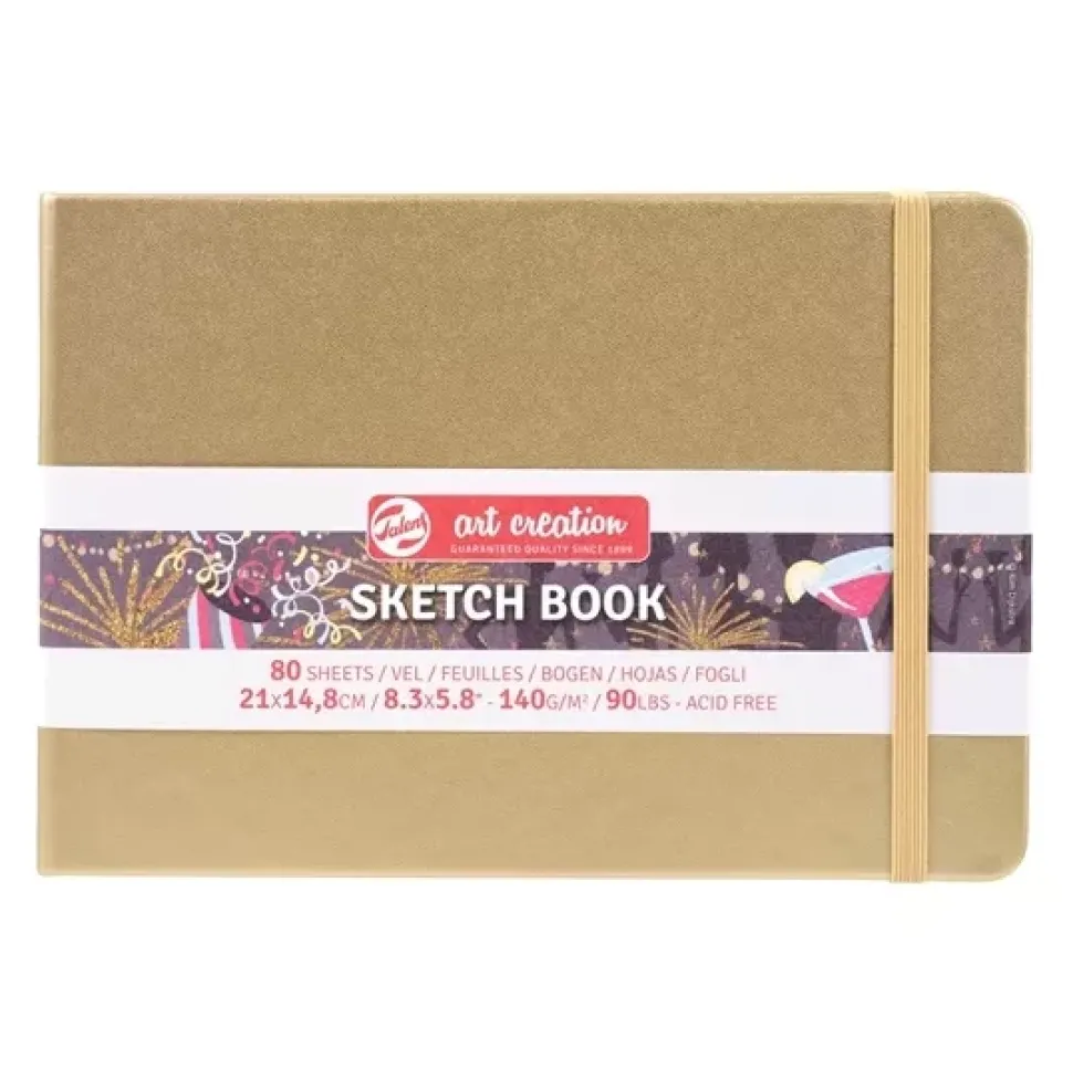 Cuaderno Sketch Book Oro Blanco 140 g/m² Art Creation 21x14,8cm