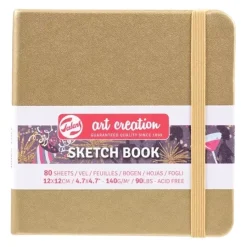 Cuaderno Sketch Book Oro Blanco 140 g/m² Art Creation 12x12cm