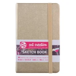 Cuaderno Sketch Book Oro Blanco 140 g/m² Art Creation 9x14cm