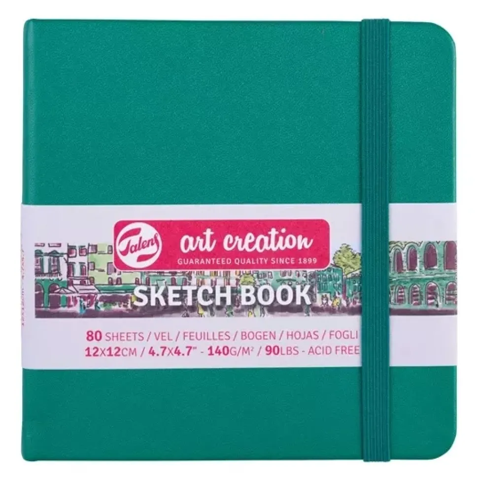 Cuaderno Sketch Book Verde bosque 140 g/m² Art Creation 12x12cm