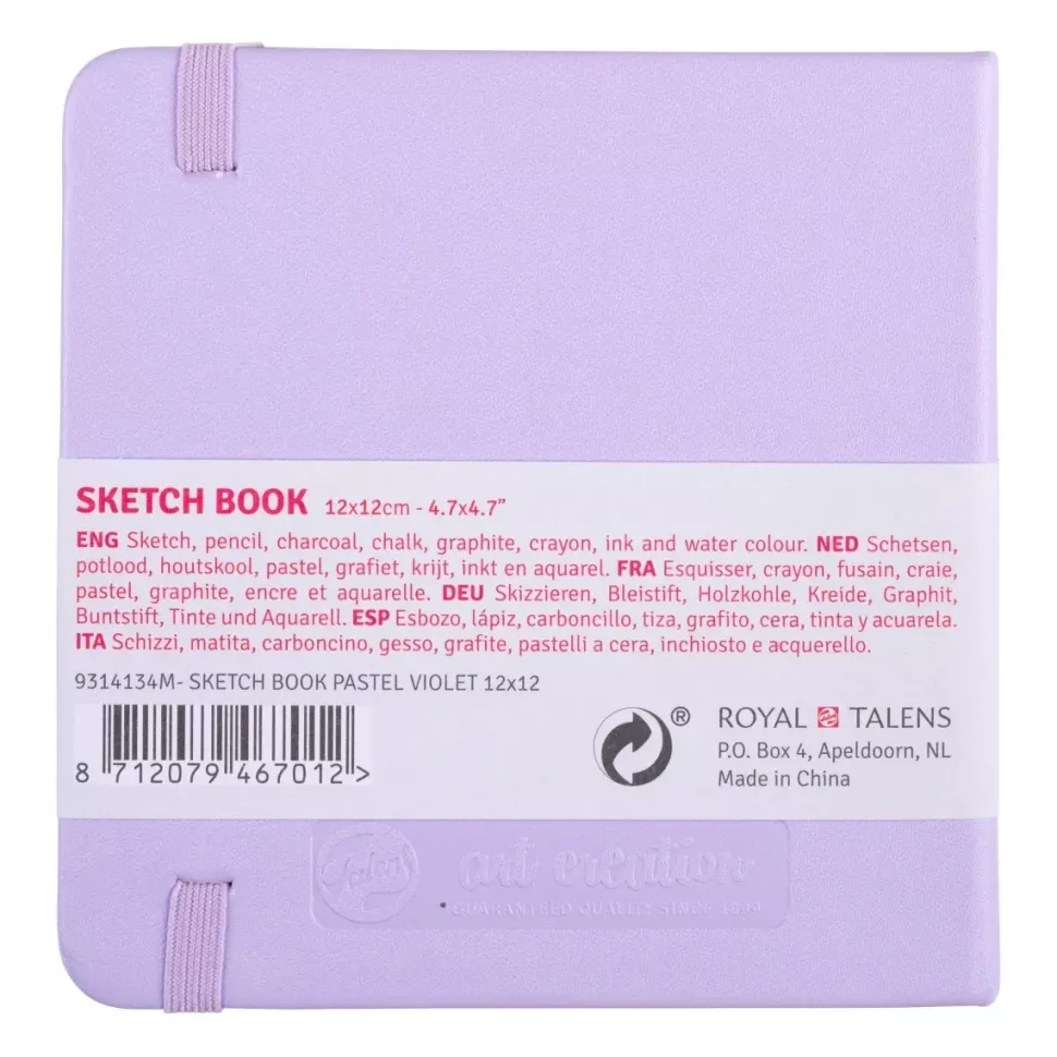 Cuaderno Sketch Book Violeta 140 g/m² Art Creation 12x12cm